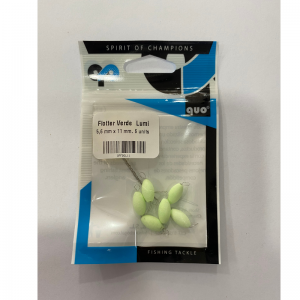 Flotter Verde Luminoso QUO, 5,6x11 mm