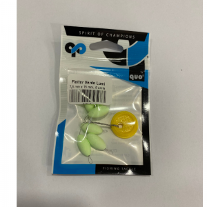 Flotter Verde Luminoso QUO, 7.3x15 mm
