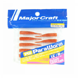 Major Craft Para Worm Dart 1.6'' Orange Gold