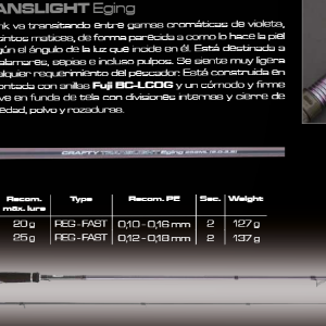 Caña Cinnetic Crafty Translight Eging 258m (2.5-4.0)