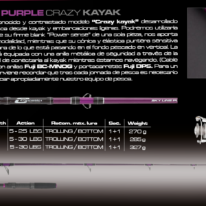 Caña Sky Line Purple Crazy Kayak 5-30lbs