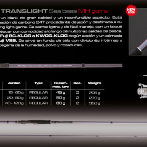 Caña Cinnetic Crafty Translight Seabass 300MH 20-80g